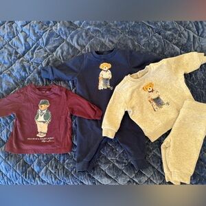Ralph Lauren Navy and Cream Bear Outfit Set